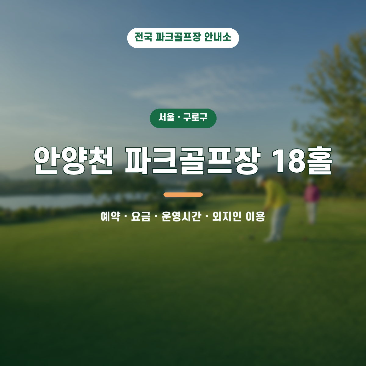 안양천 파크골프장 18홀 예약·요금·운영시간·외지인 이용 안내 대표 이미지